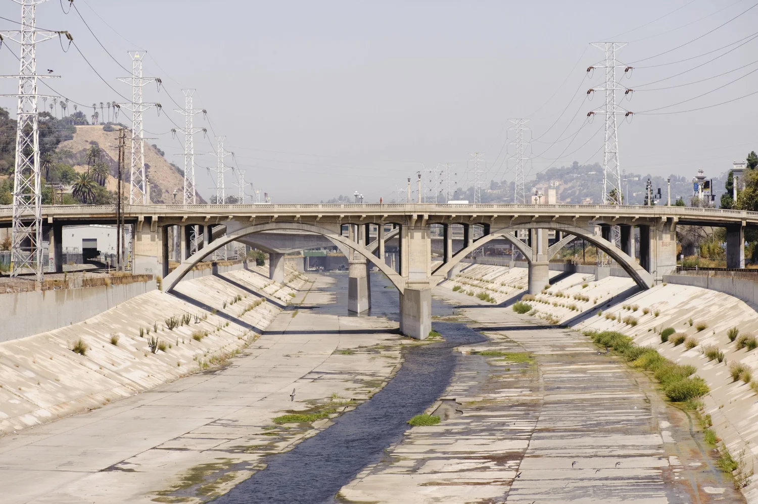 North Spring Street Viaduct Over Los Angeles River & Metrolink Tracks